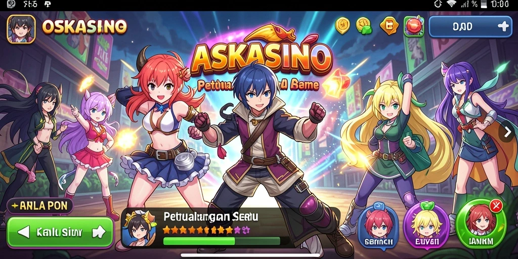 Tampilan gameplay yang menarik dan penuh warna dari ASKASINO.