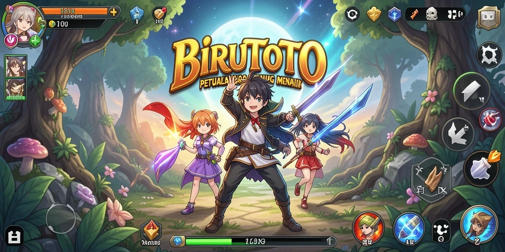 Tampilan gameplay anime yang menakjubkan di BIRUTOTO.
