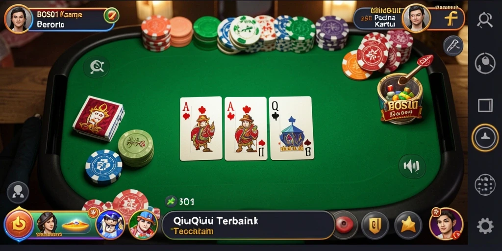 Tampilan gameplay QiuQiu yang mendebarkan di BOS01.