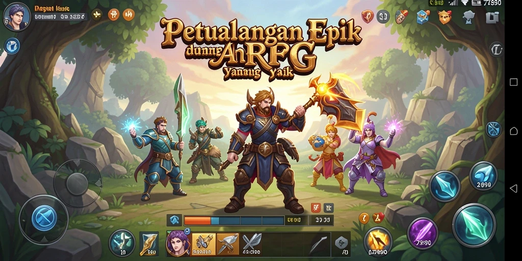 Tampilan menarik dari gameplay RPG C7890 yang mendebarkan.