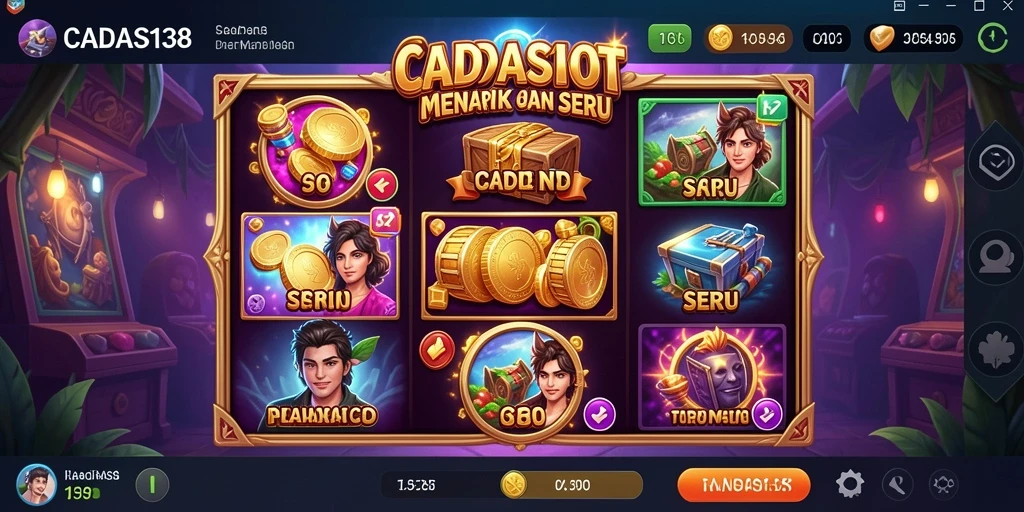 Tampilan gameplay slot yang mengasyikkan dan berwarna-warni.