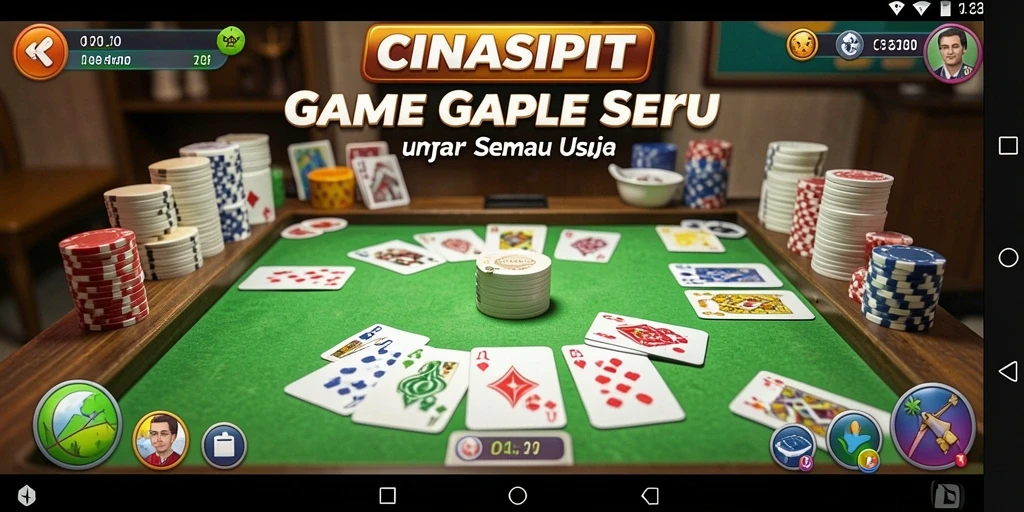 Screenshot gameplay seru dari CINASIPIT saat bermain Gaple.