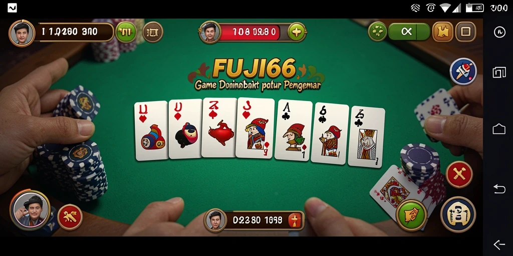 Screenshot gameplay FUJI66 menampilkan keseruan bermain domino.