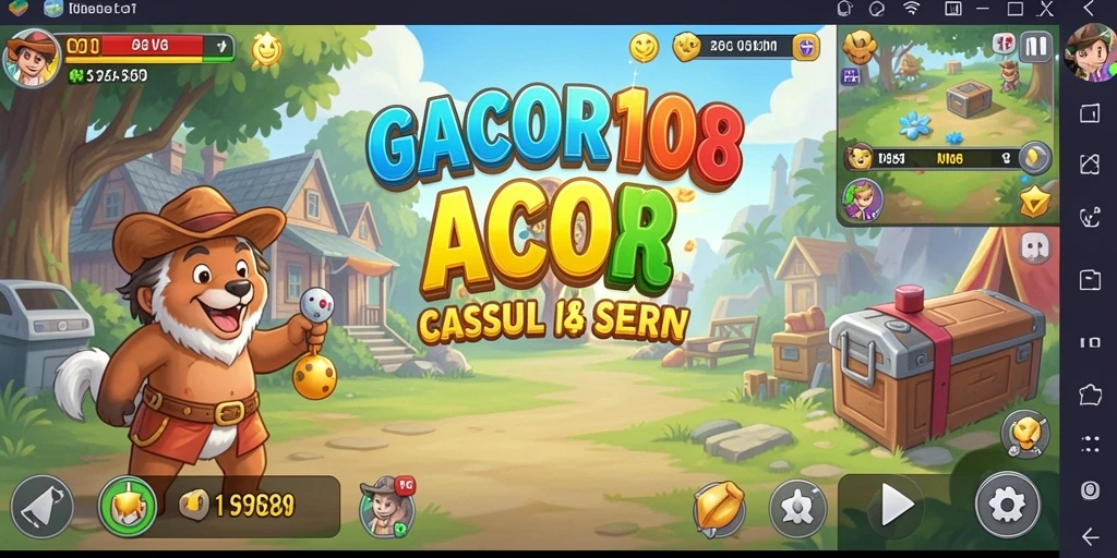 Tangkapan layar menunjukkan gameplay GACOR108 yang menarik dan penuh warna.