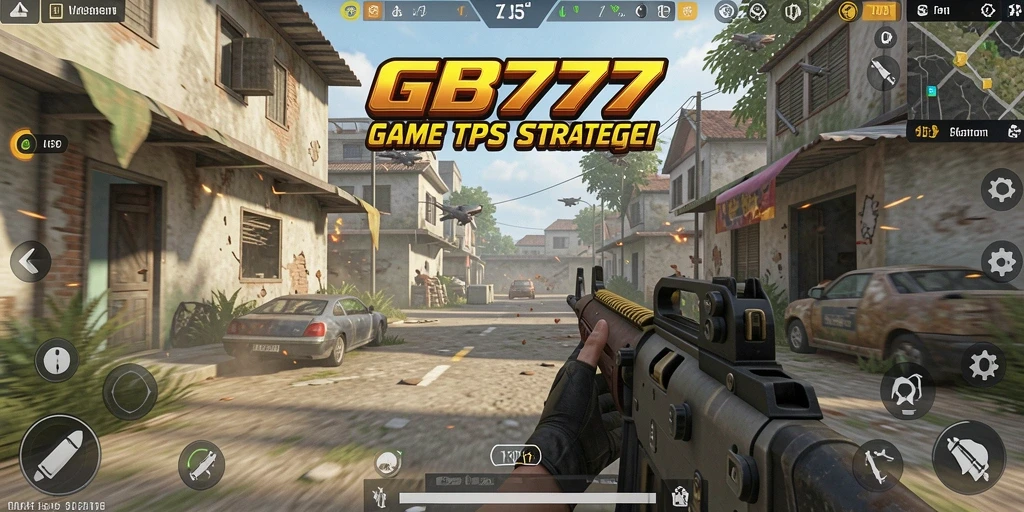 Screenshot menunjukkan karakter dalam aksi menembak di battlefield TPS.