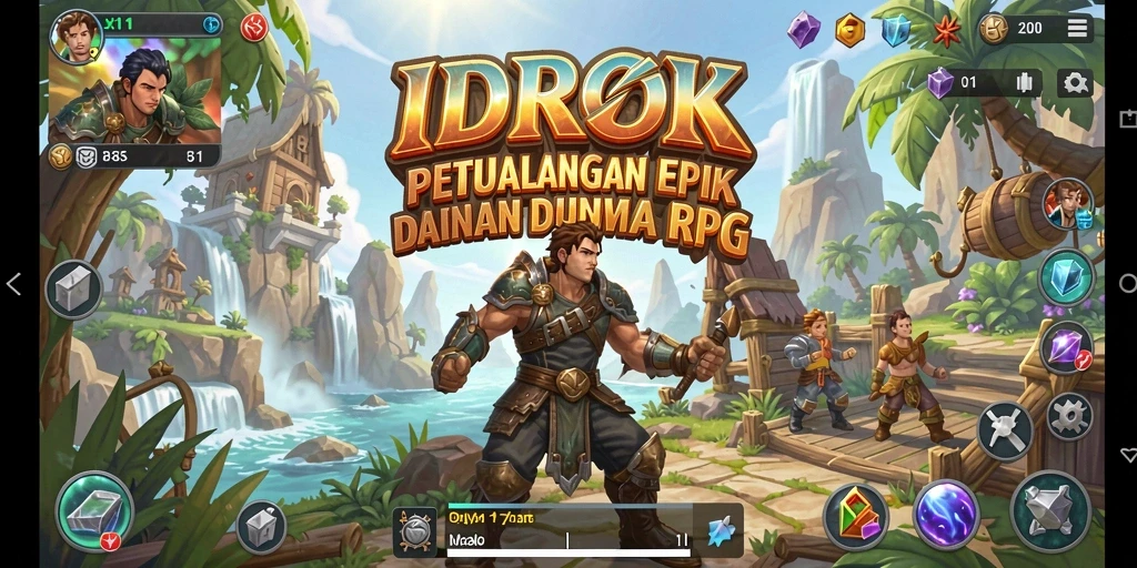 Gameplay menawan dari IDROK dalam dunia RPG yang mendebarkan.