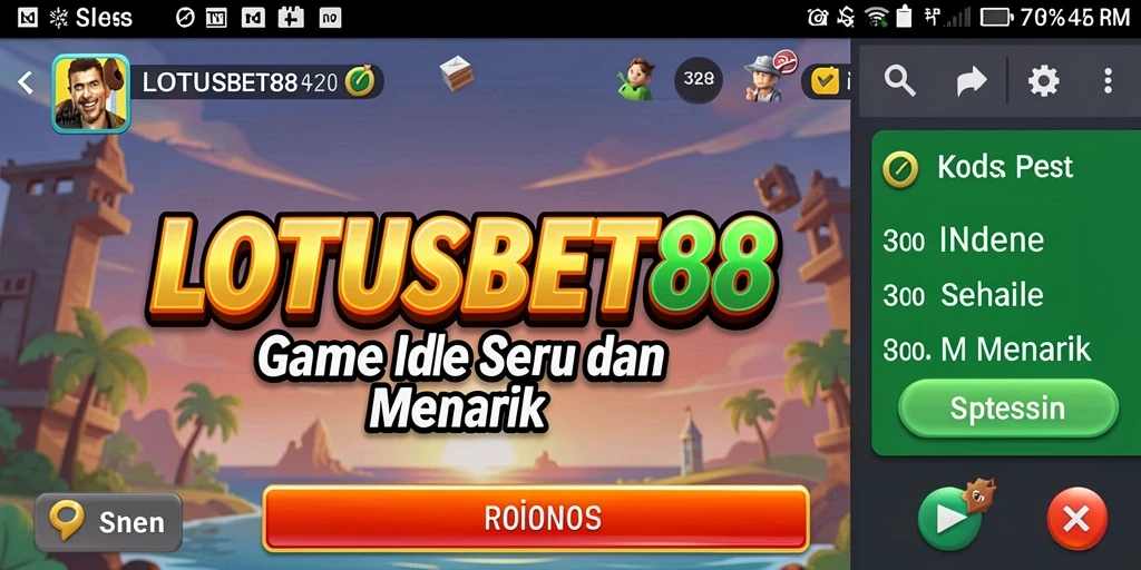 Tampilan gameplay LOTUSBET88 yang menawan dan interaktif.