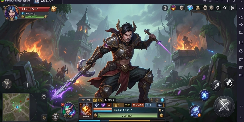 Screenshot menunjukkan pertempuran seru di dunia LUCKSVIP.