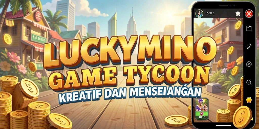 Screenshot utama LUCKYMINO menampilkan gameplay Tycoon yang menarik.