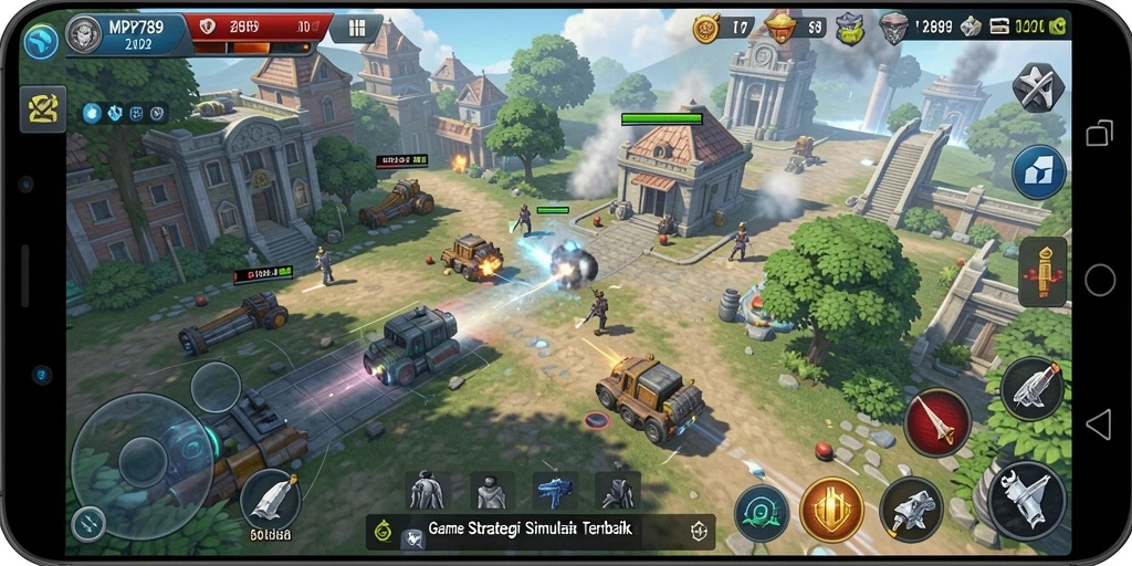 Screenshot gameplay <strong>MVP789</strong> yang menunjukkan pertempuran strategis yang mendebarkan.