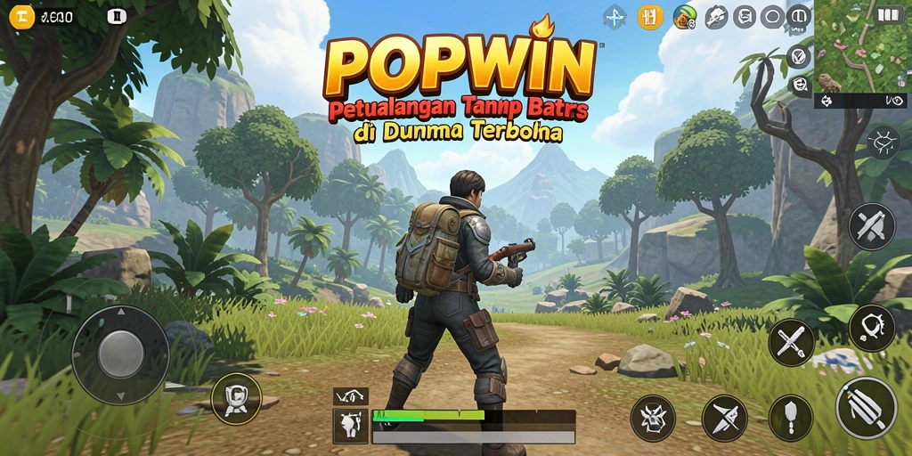 Tampilan menakjubkan dari gameplay dunia terbuka POPWIN.