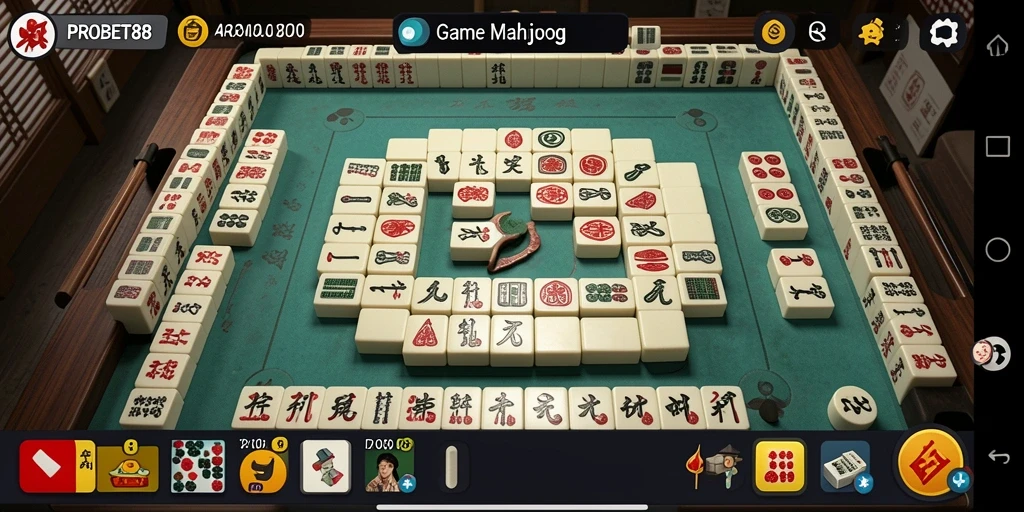 Tampilan gameplay seru dari PROBET88 Mahjong.