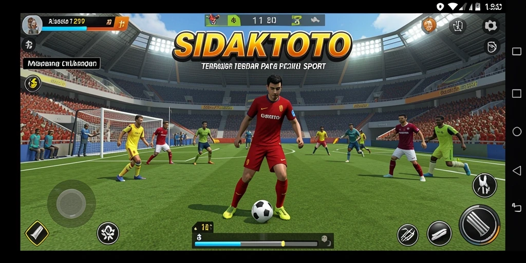 Tampilan gameplay seru dalam aplikasi SIDAKTOTO yang menampilkan olahraga.