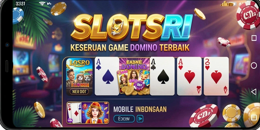 Tampilan menarik gameplay SLOTSRI dengan berbagai mode domino.