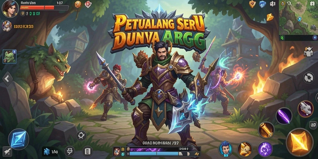 Tangkapan layar gameplay V87 dengan aksi ARPG menarik.